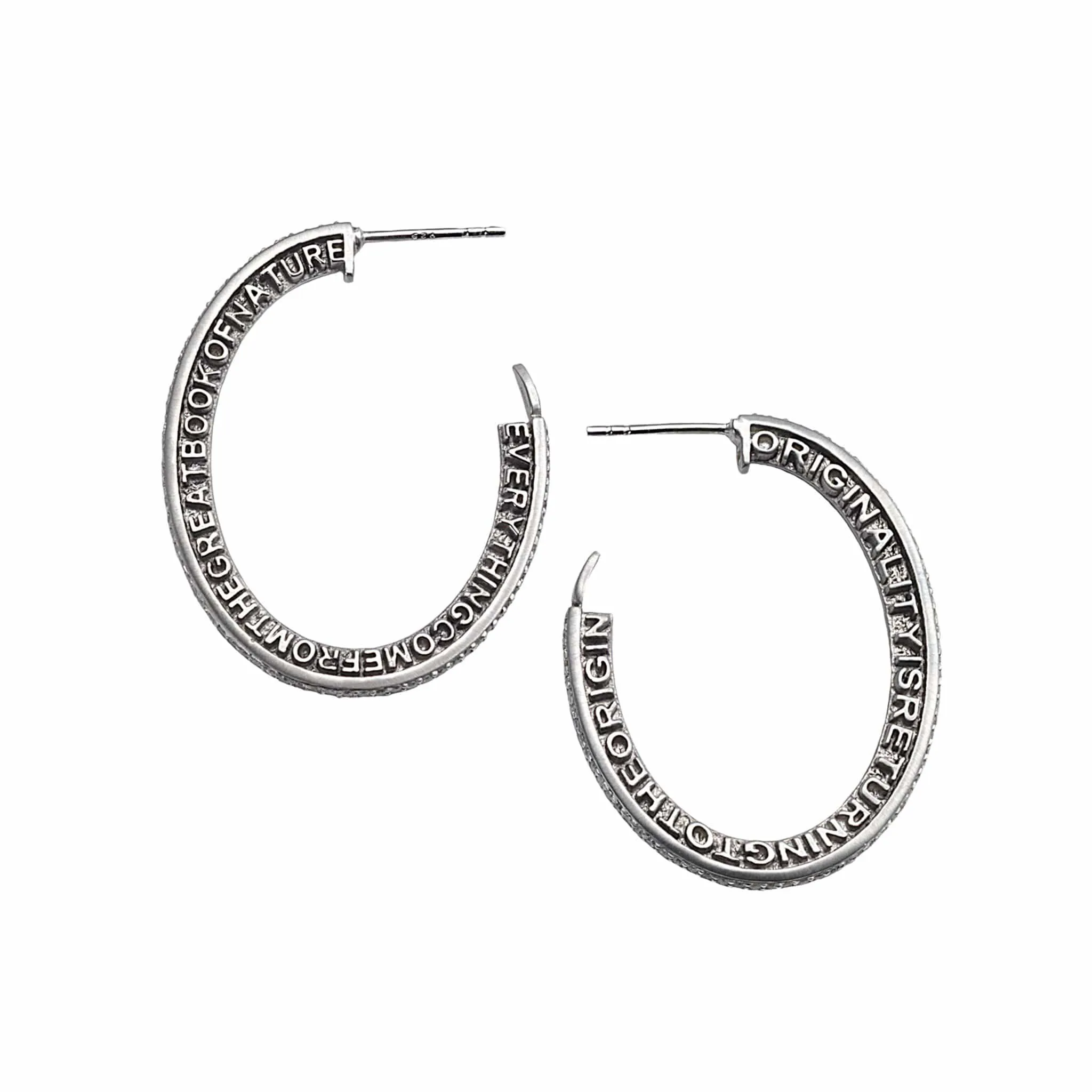 Sterling Silver Sagrada Passion Diamond Hoop Earrings