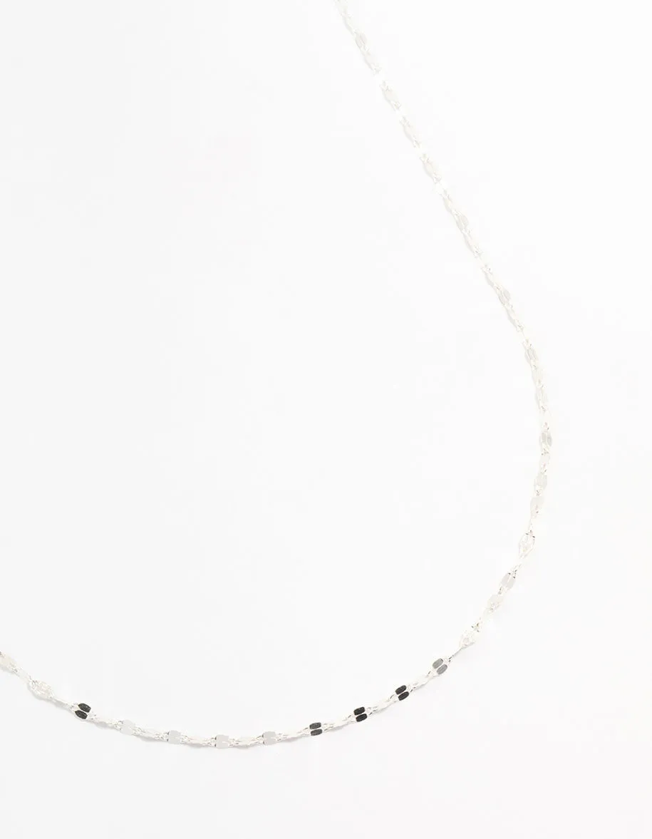 Sterling Silver Stone Chain Necklace