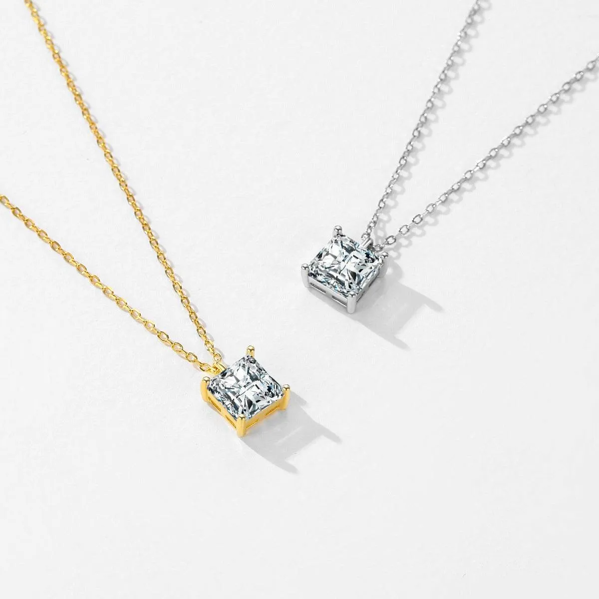 Subtle Sterling Silver Square Necklace
