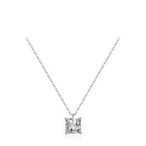 Subtle Sterling Silver Square Necklace