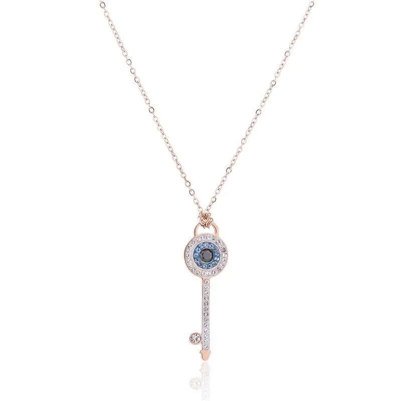 Swarovski Crystal Key Necklace