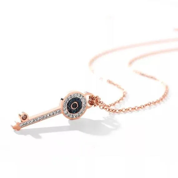 Swarovski Crystal Key Necklace