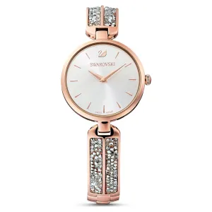 Swarovski Dream Rock watch Swiss Made, Metal bracelet, Rose gold-tone finish