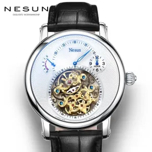 Switzerland Luxury Brand Nesun Hollow Tourbillon Watch Men Automatic Mechanical Men's Watches Sapphire Waterproof clock N9081-4