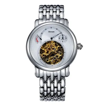 Switzerland Luxury Brand Nesun Hollow Tourbillon Watch Men Automatic Mechanical Men's Watches Sapphire Waterproof clock N9081-4