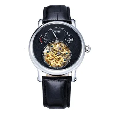 Switzerland Luxury Brand Nesun Hollow Tourbillon Watch Men Automatic Mechanical Men's Watches Sapphire Waterproof clock N9081-4