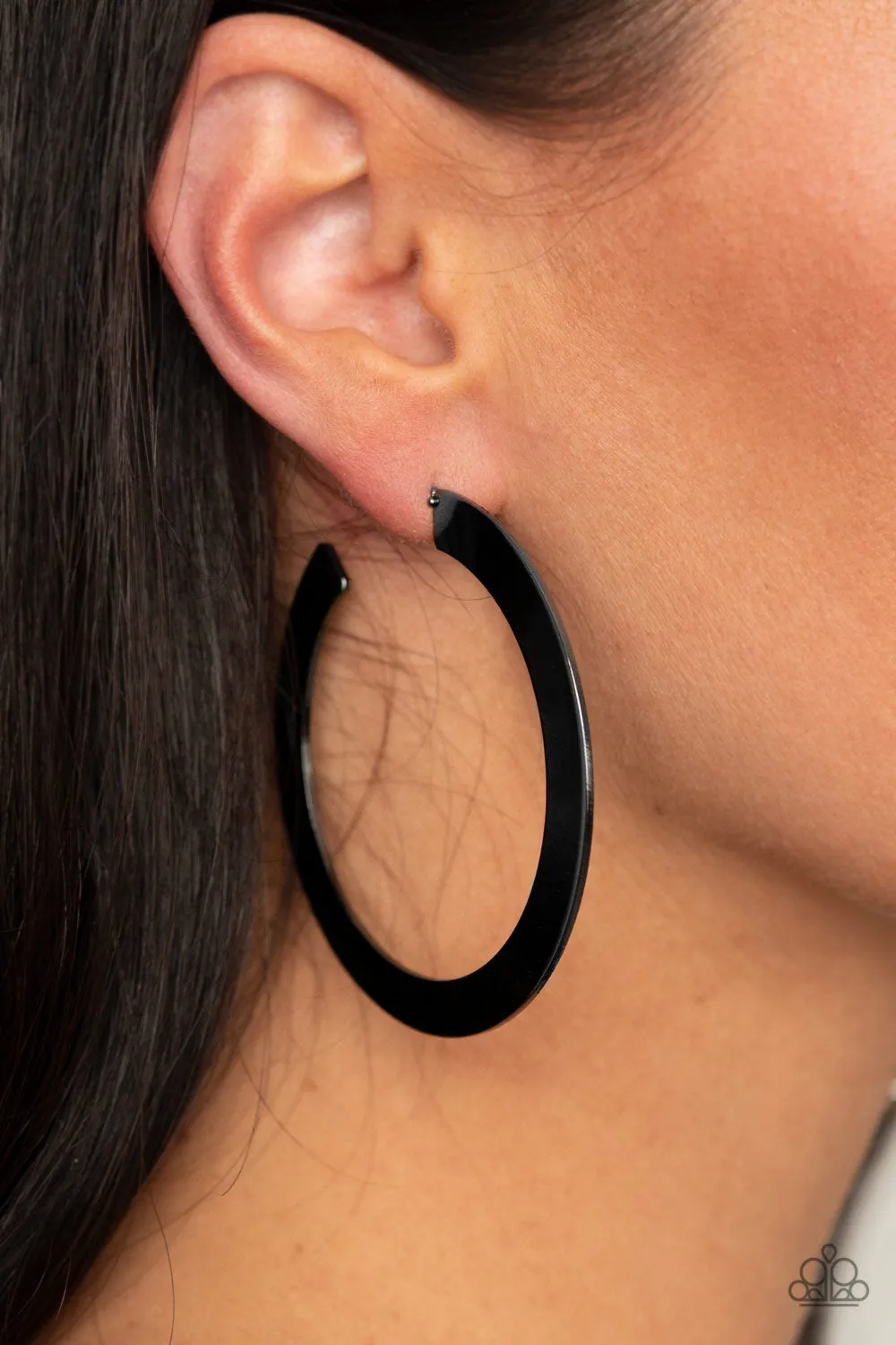 The Inside Track - Black Earring