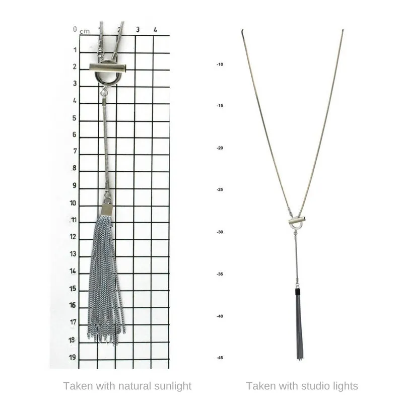 THSJ1156: Grey: Bella Pendant: Chain Necklace