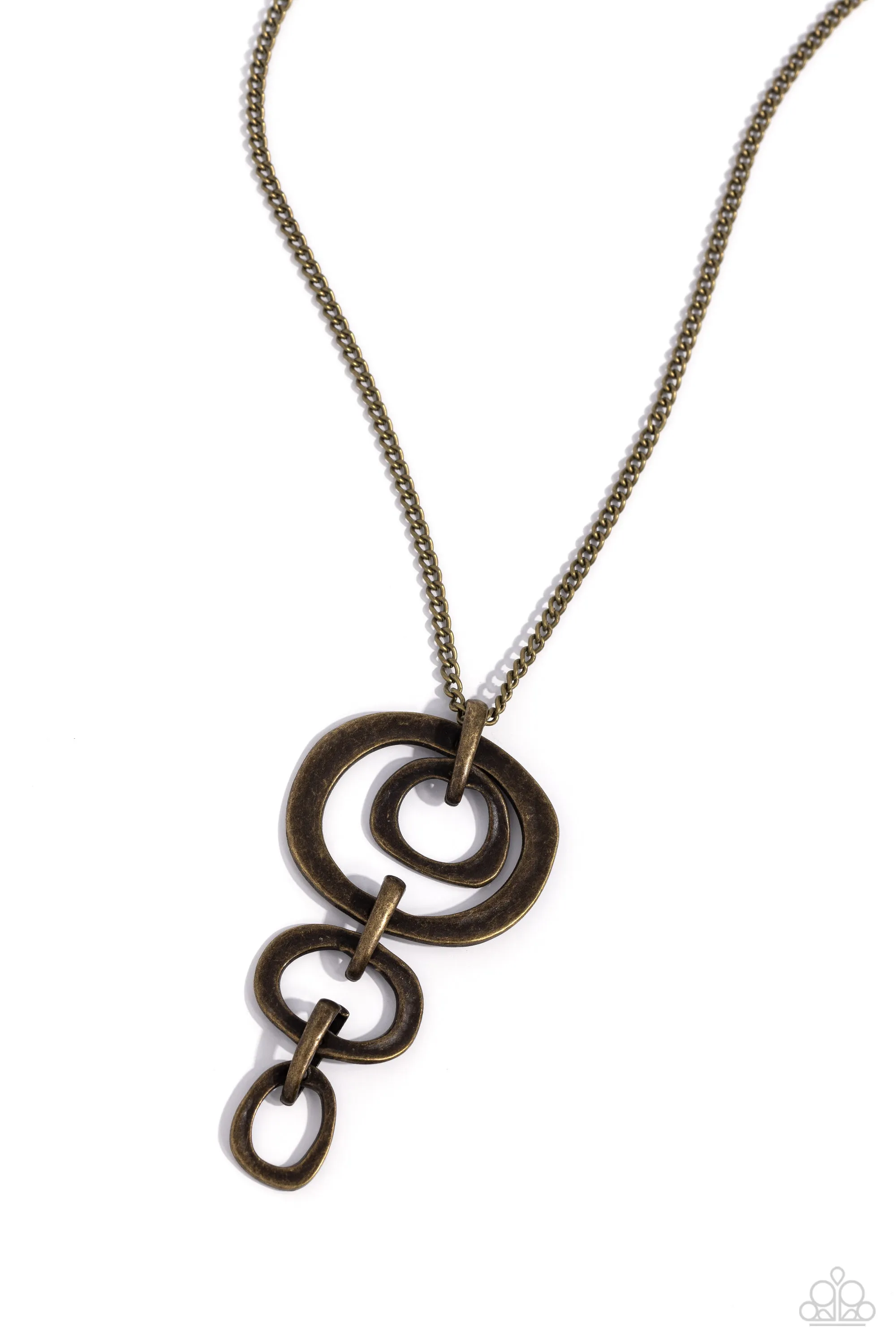 Tranquil Trickle - Brass Necklace