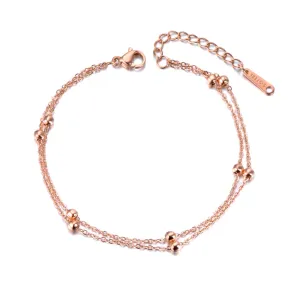Trendy Double Layer Handmade Beads Anklet For Women Barefoot Sandals Bracelet Anklets