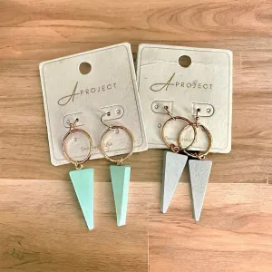 Triangle Drop Earrings- Options Available