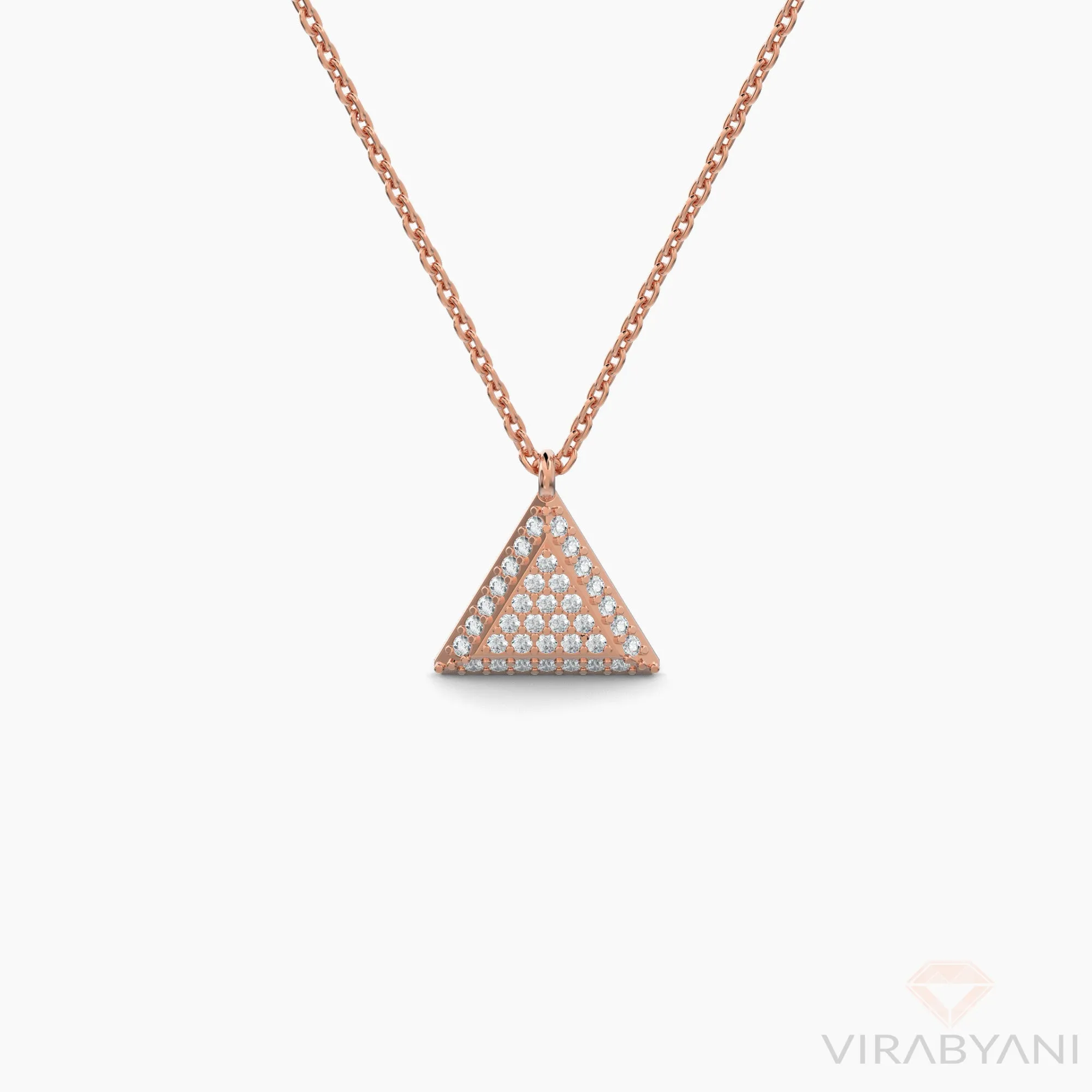 Triangle Shaped AMoré Pavé Necklace With 0.30 ct. Diamonds