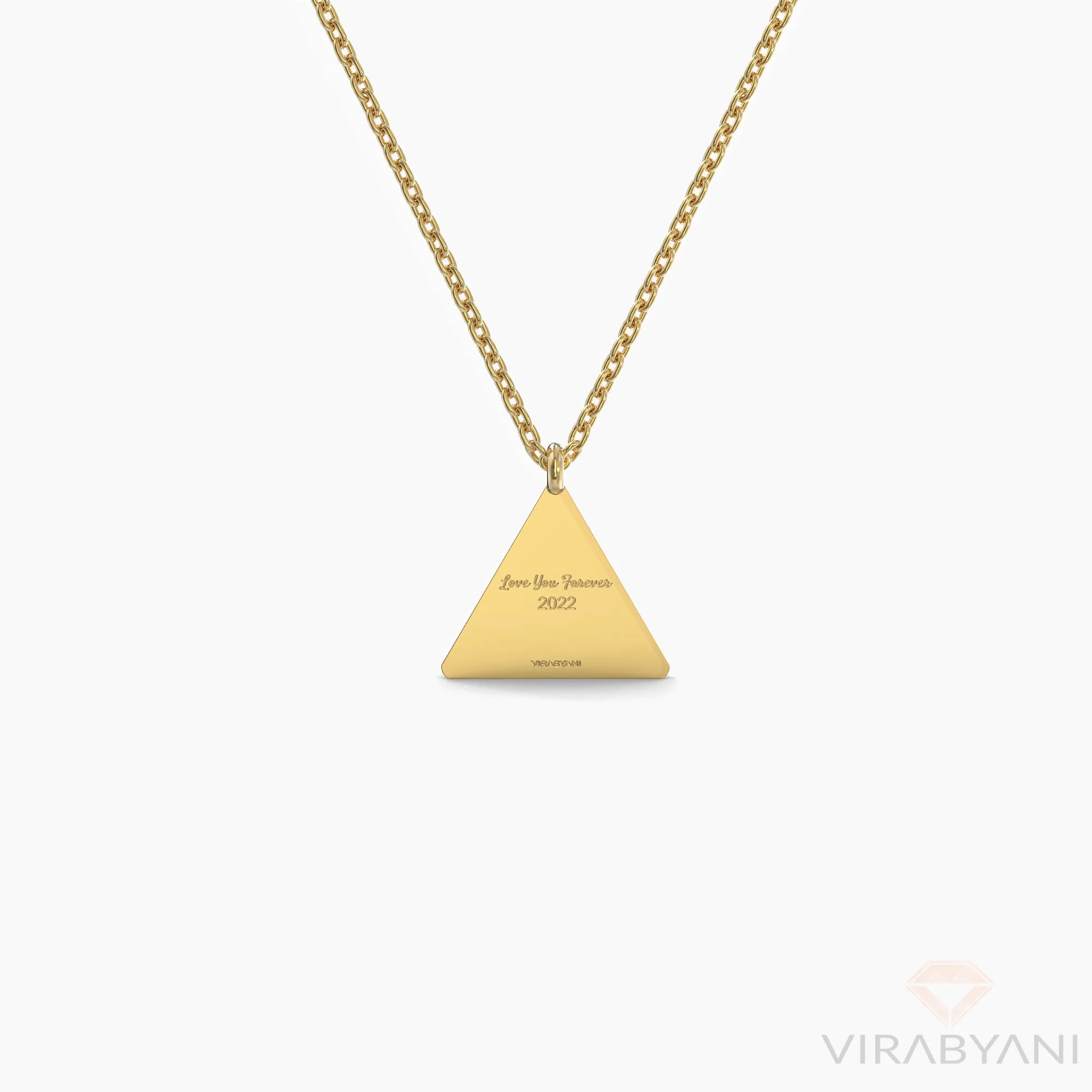 Triangle Shaped AMoré Pavé Necklace With 0.30 ct. Diamonds