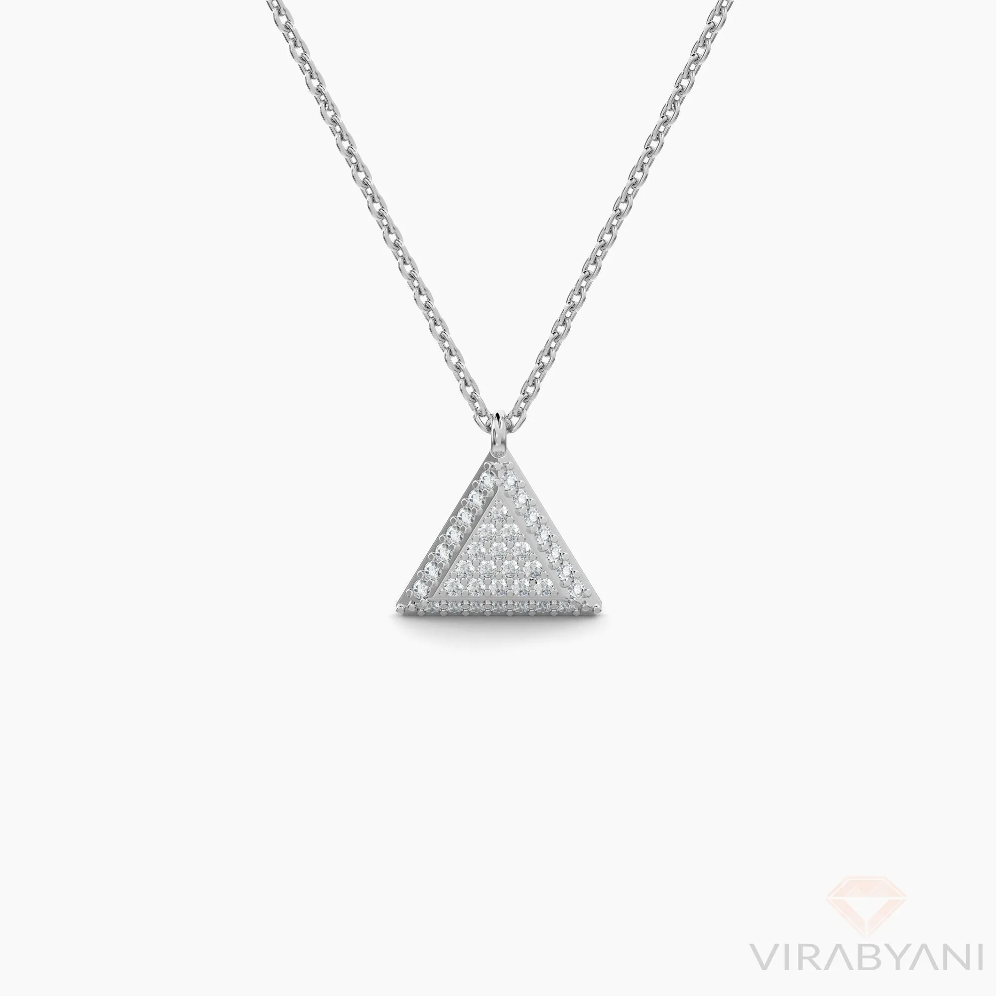 Triangle Shaped AMoré Pavé Necklace With 0.30 ct. Diamonds