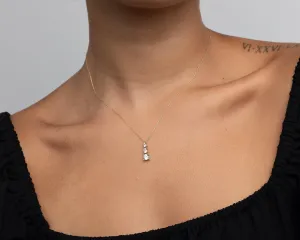 Triple Stone Necklace - 18K Gold Vermeil