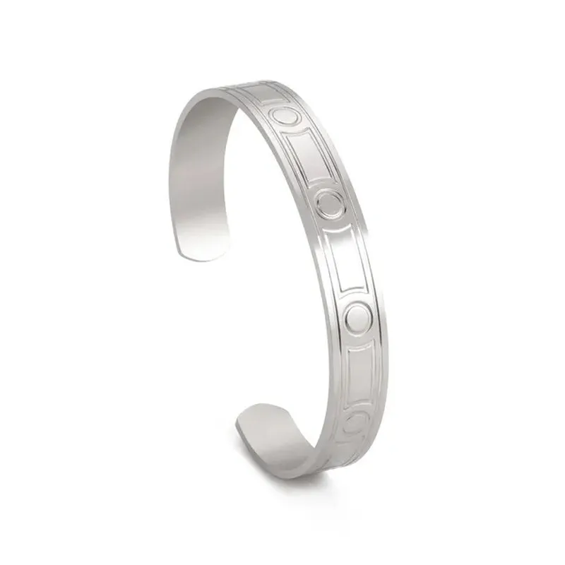 Triquetra Cuff Bangle for Women Men Stainless Steel Bracelet Jewelry Good Luck Protection Celtics Irish Knots