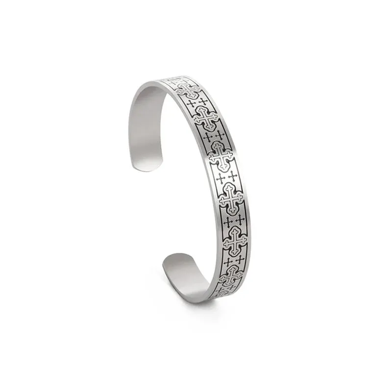 Triquetra Cuff Bangle for Women Men Stainless Steel Bracelet Jewelry Good Luck Protection Celtics Irish Knots