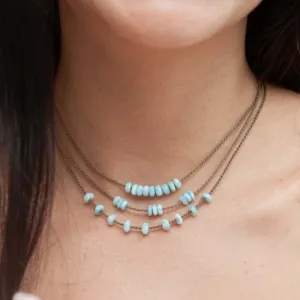 Tula Blue Heishi Bohemian Necklace