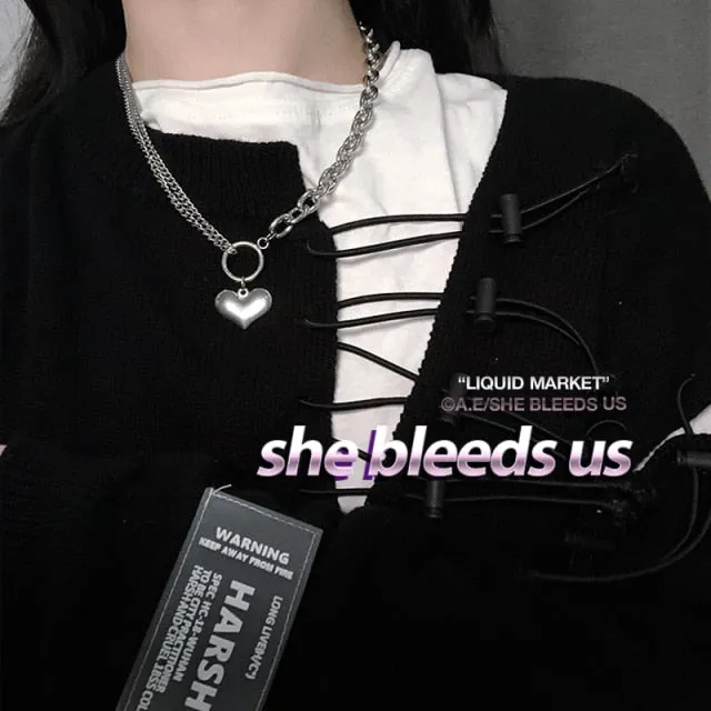 Unisex Multilayer Hip Hop Long Chain Necklace Jewelry