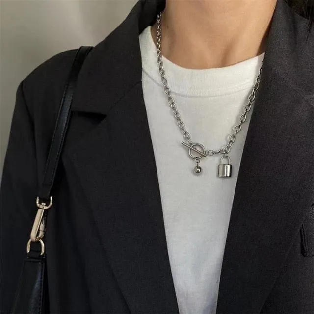 Unisex Multilayer Hip Hop Long Chain Necklace Jewelry