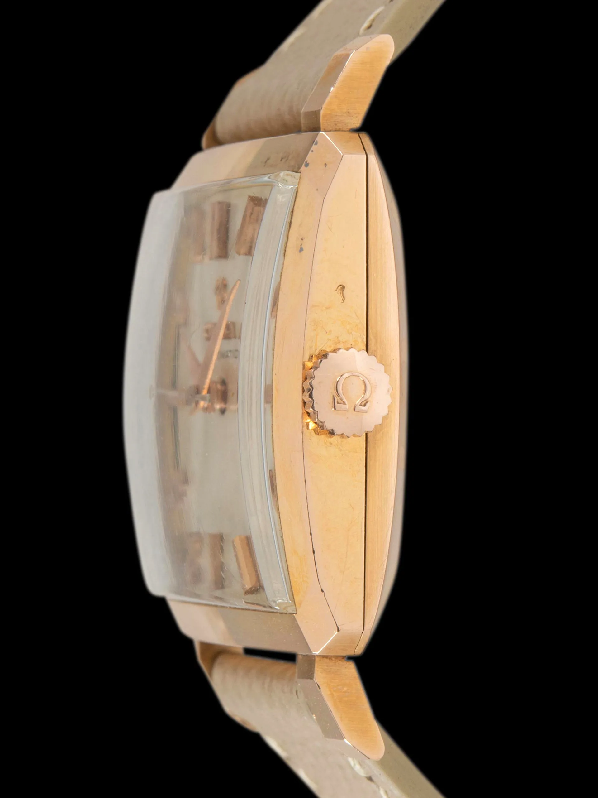 *Unpolished* 1958 Omega Automatic 18K RG (Ref. 3971) "Cal. 427" W/ Box