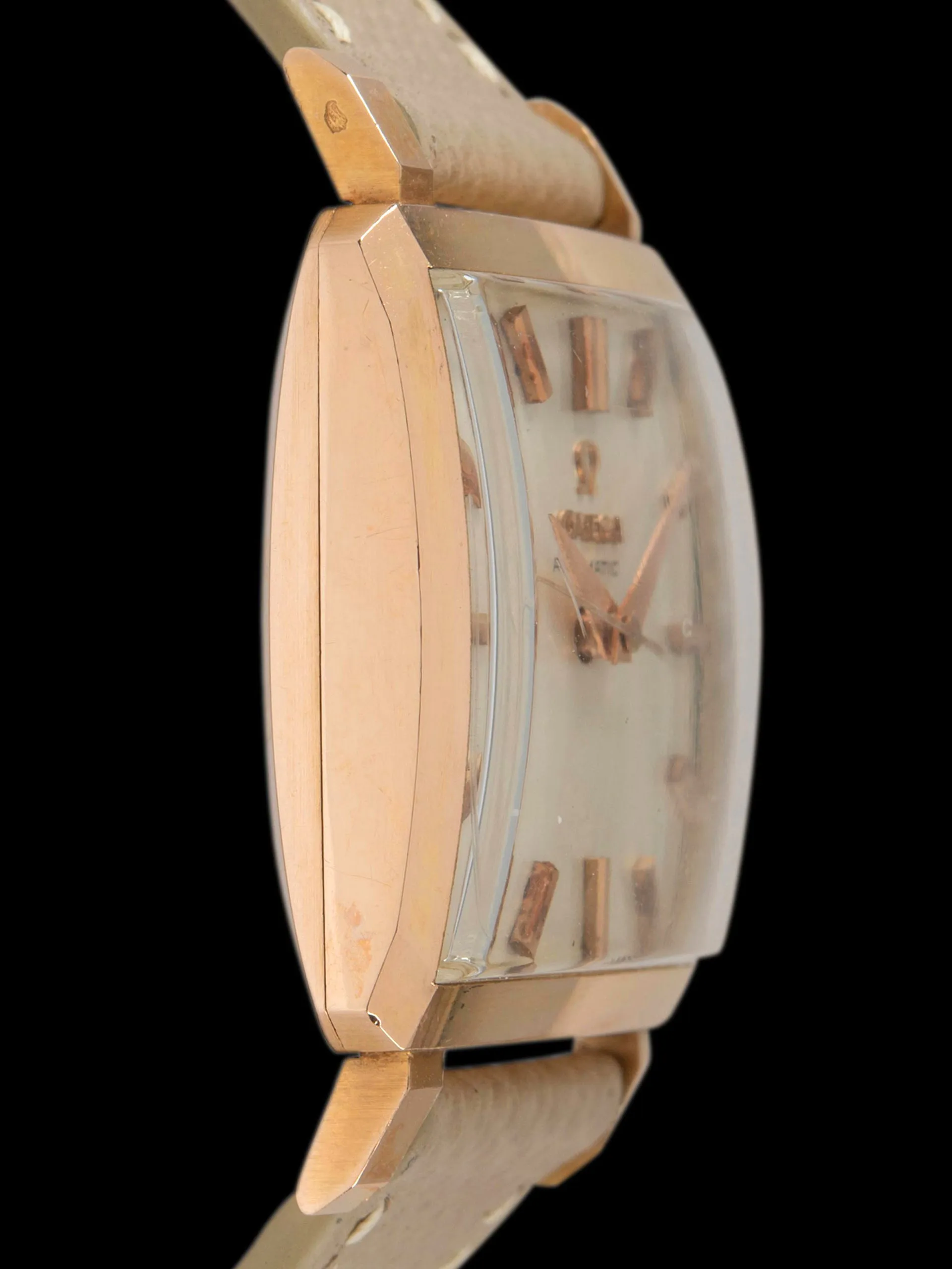 *Unpolished* 1958 Omega Automatic 18K RG (Ref. 3971) "Cal. 427" W/ Box
