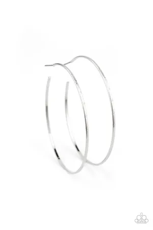 Very Curvaceous Silver Hoop Earring