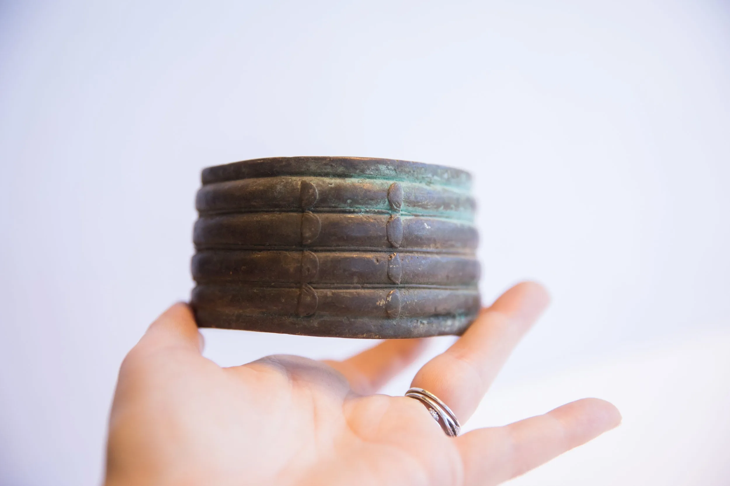 Vintage African Oxidized Wide Cuff Bracelet