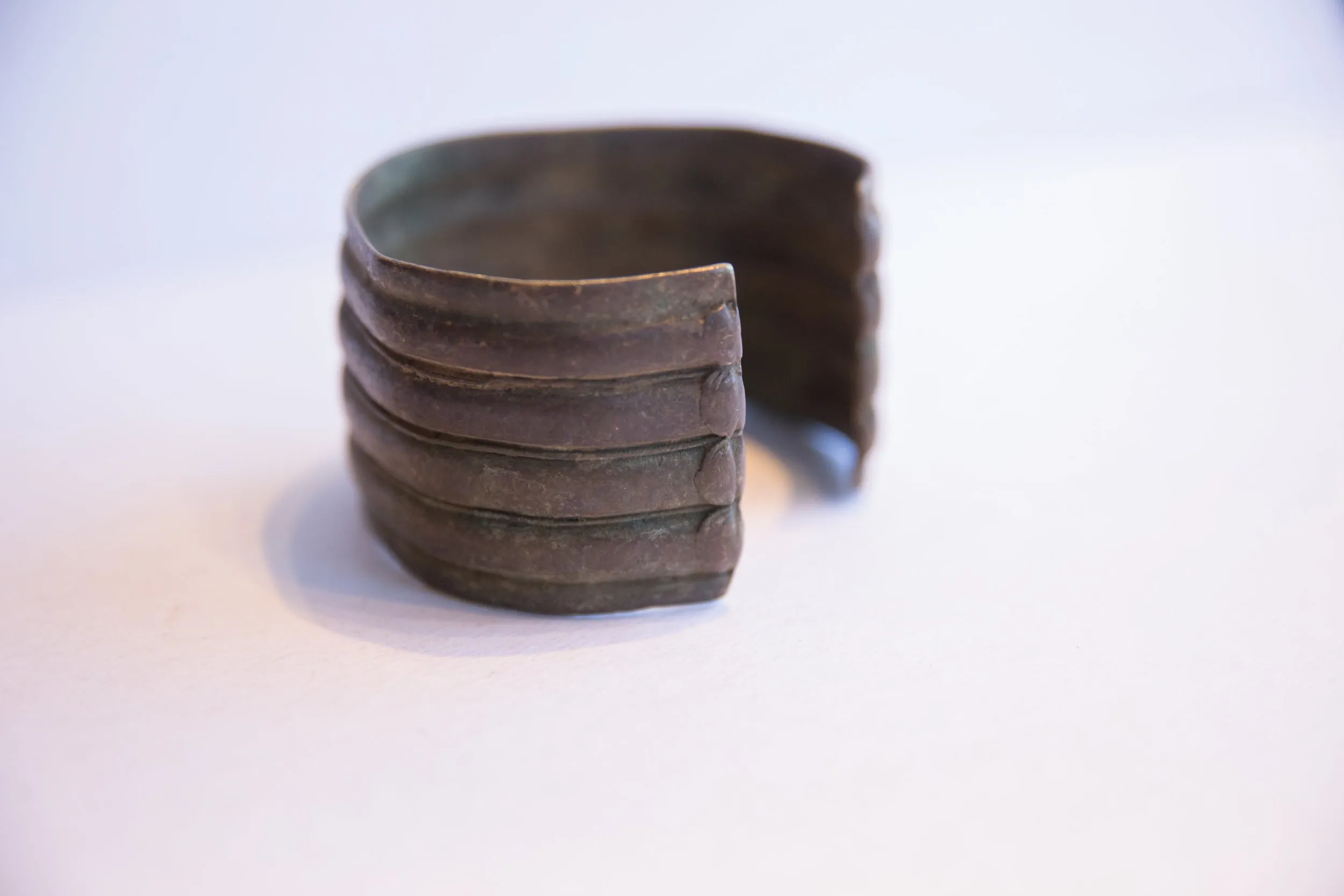 Vintage African Oxidized Wide Cuff Bracelet