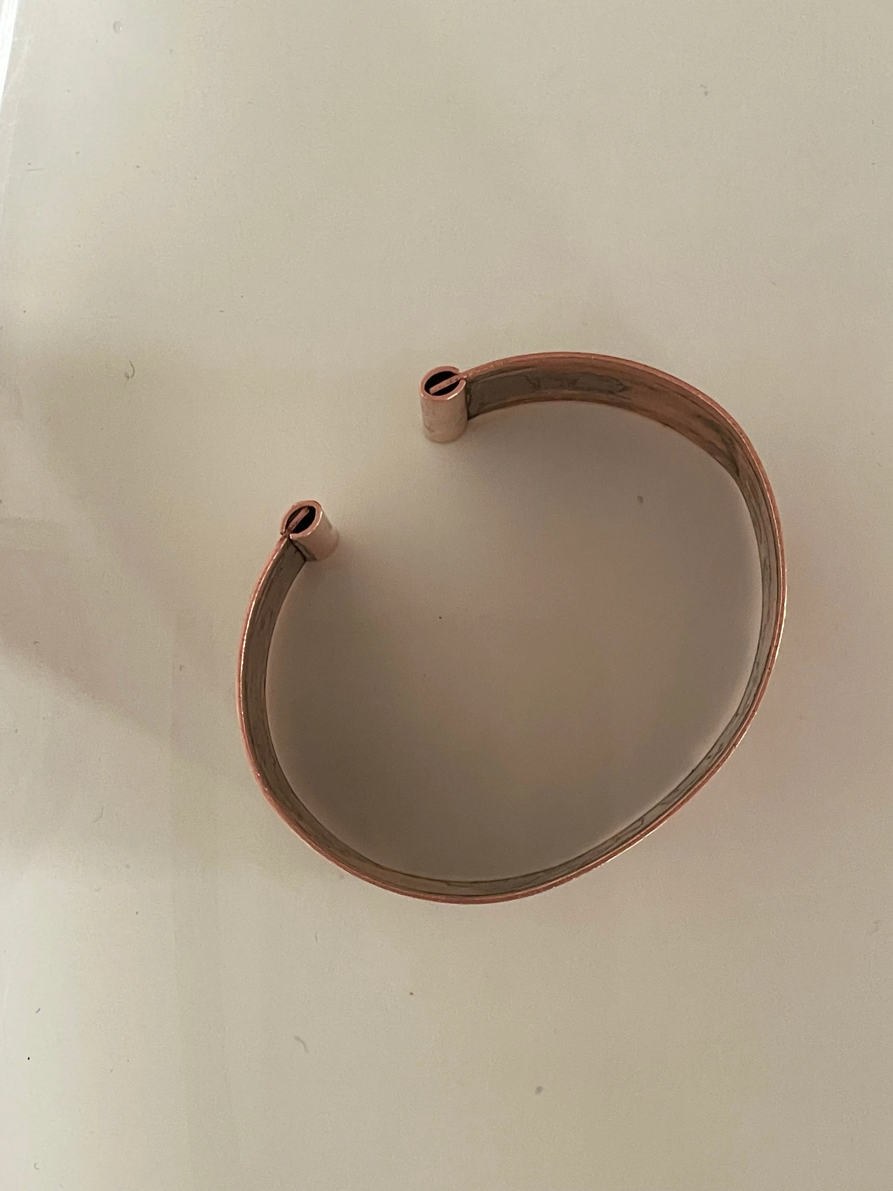 Vintage Asian Inspired Copper Cuff Bracelet