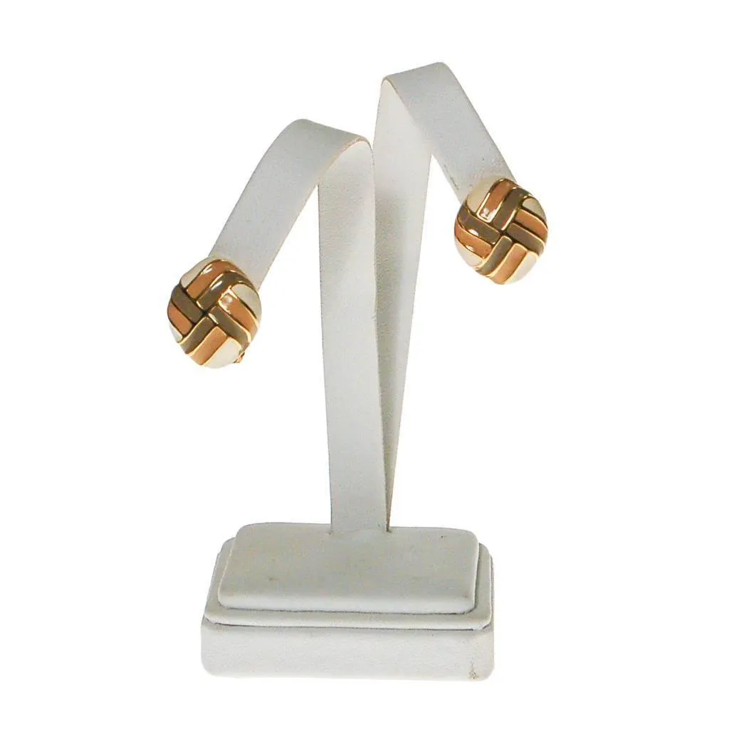 Vintage Joan Rivers Cream, Tan, Taupe Geometric Earrings