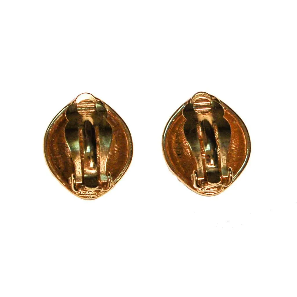 Vintage Joan Rivers Cream, Tan, Taupe Geometric Earrings