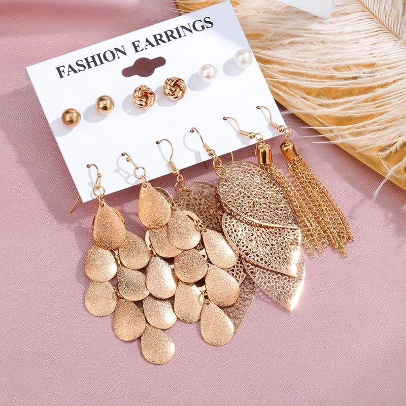 Vintage Retro Acrylic Earring Statement Luxury Tassel Earrings Korean Dangle Drop Earrings for Women Fashion earings Jewelry