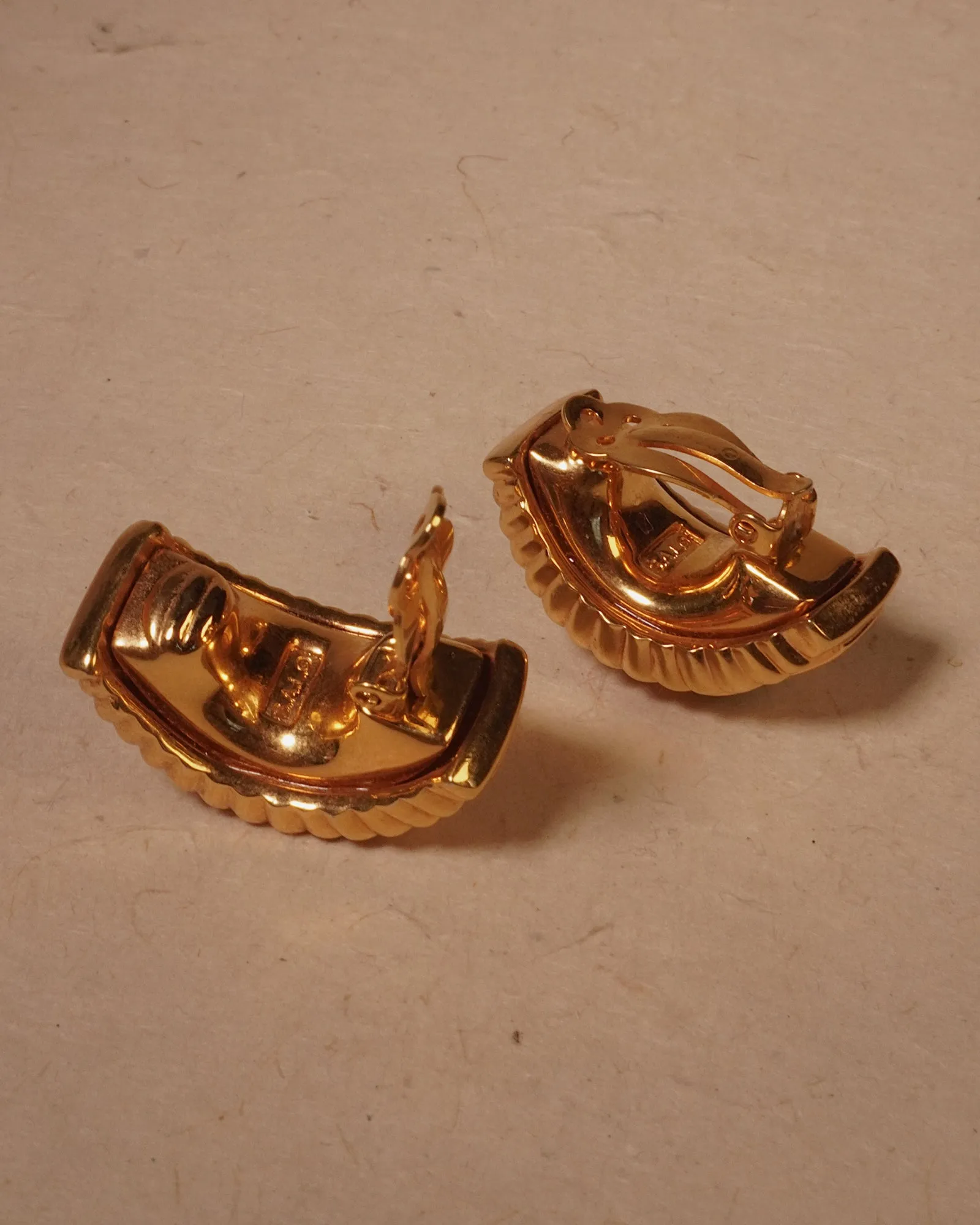 Vintage SAL Crystal Hoop Clip Ons