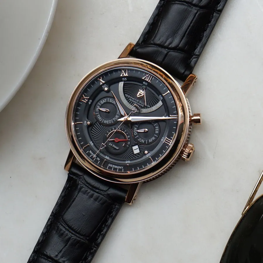 Waldhoff Multimatic Automatic Rose Gold Obsidian Black