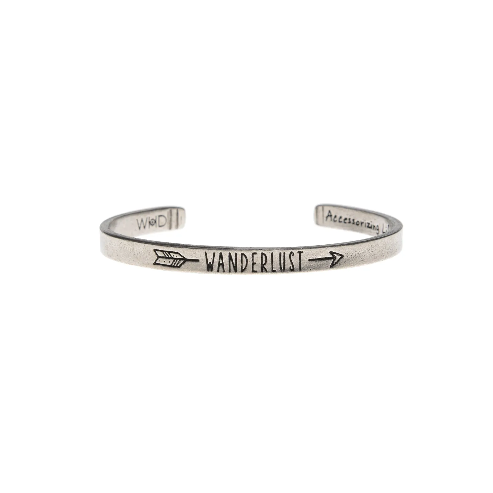 Wanderlust Quotable Cuff Bracelet