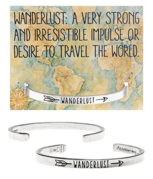 Wanderlust Quotable Cuff Bracelet