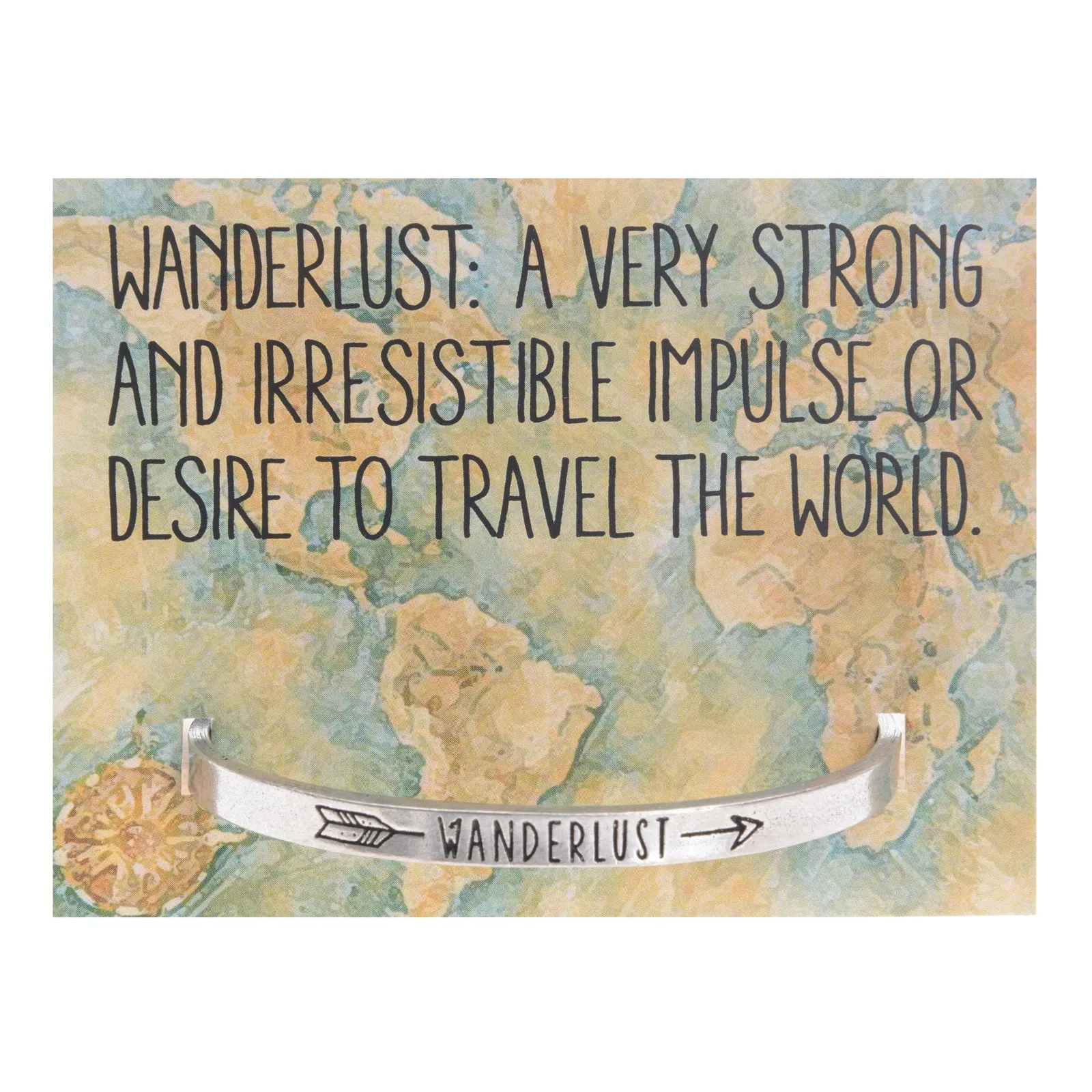 Wanderlust Quotable Cuff Bracelet