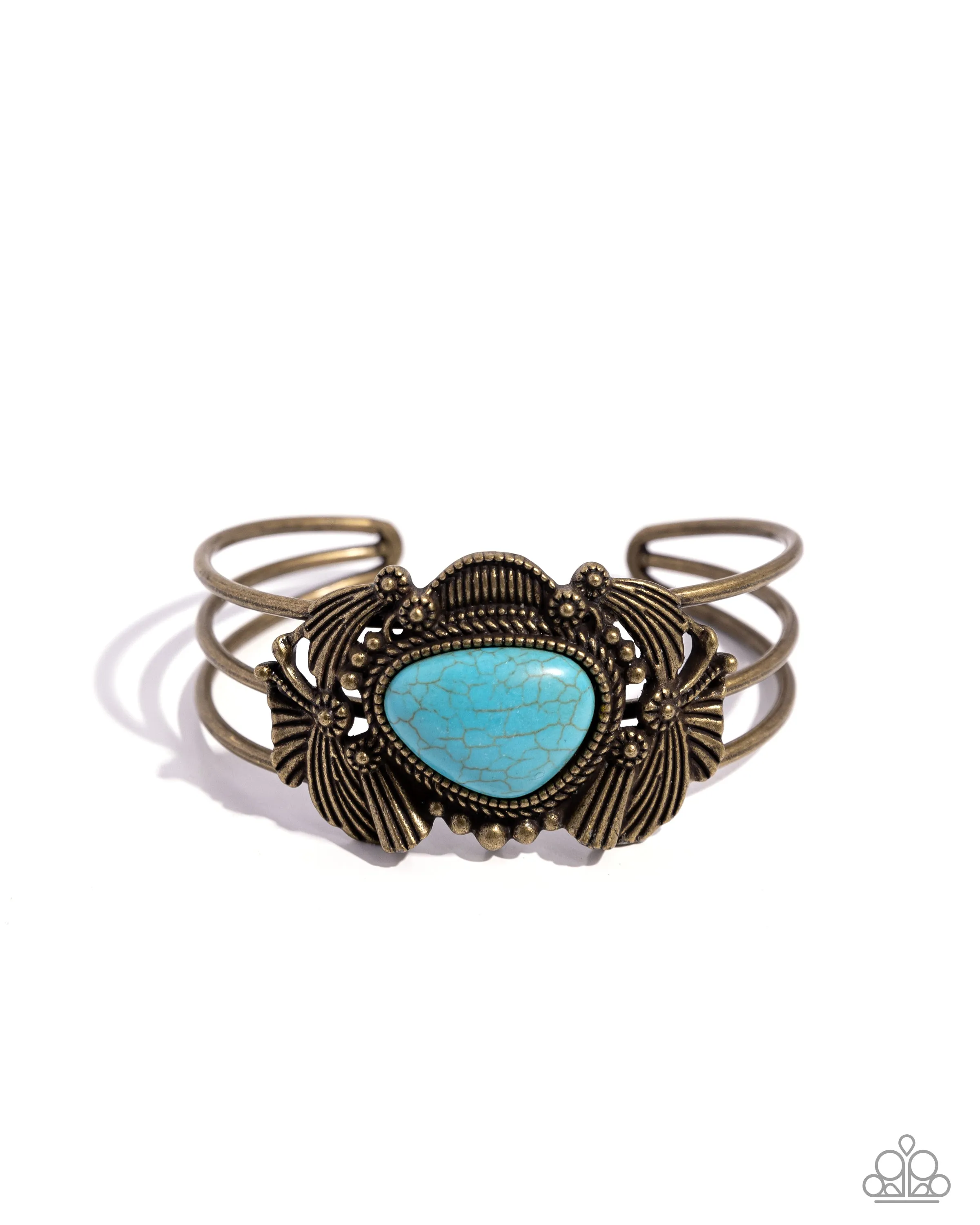 Western Wonderland - Brass (Turquoise) Bracelet