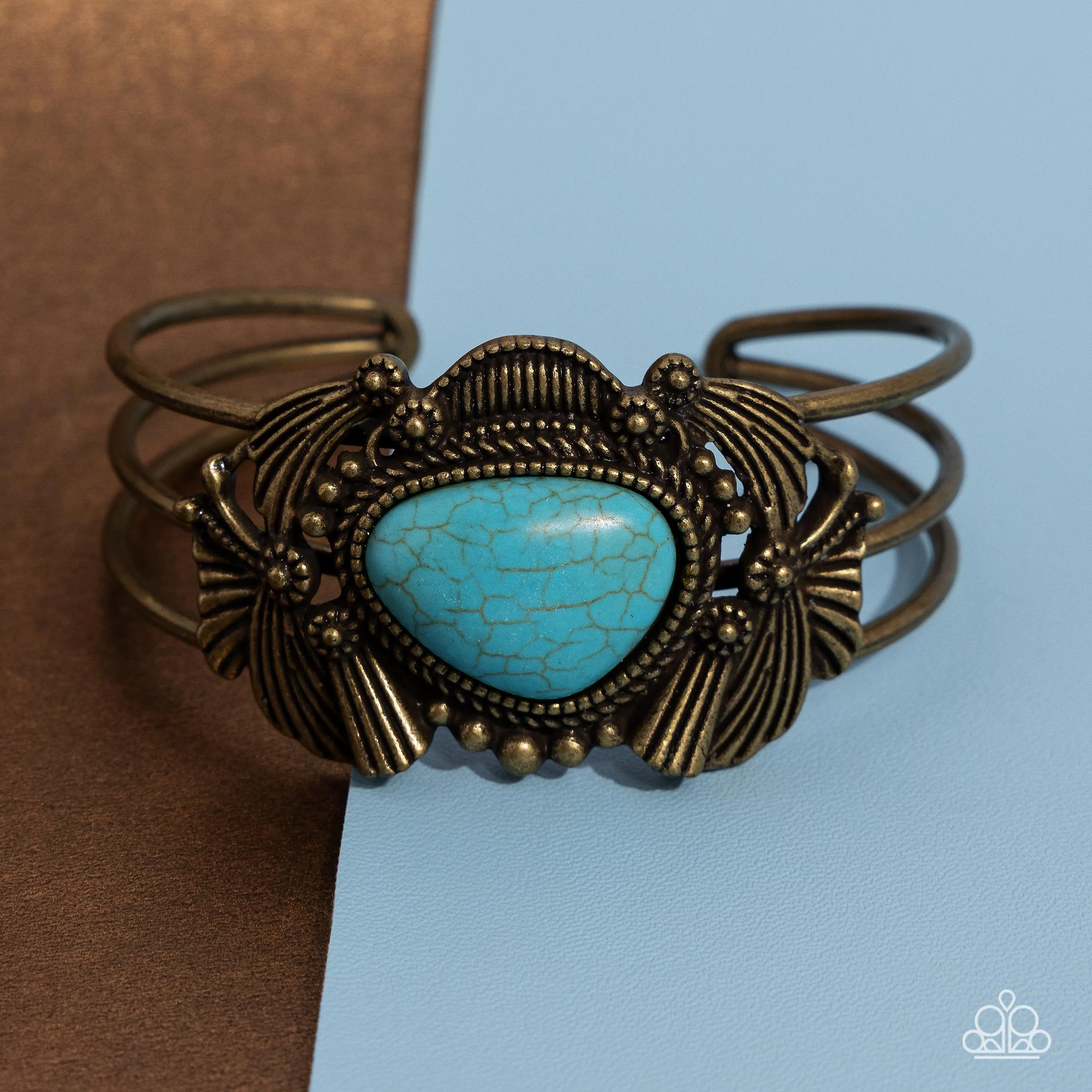 Western Wonderland - Brass (Turquoise) Bracelet