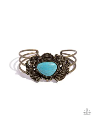 Western Wonderland - Brass (Turquoise) Bracelet