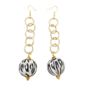 White jaguar earrings