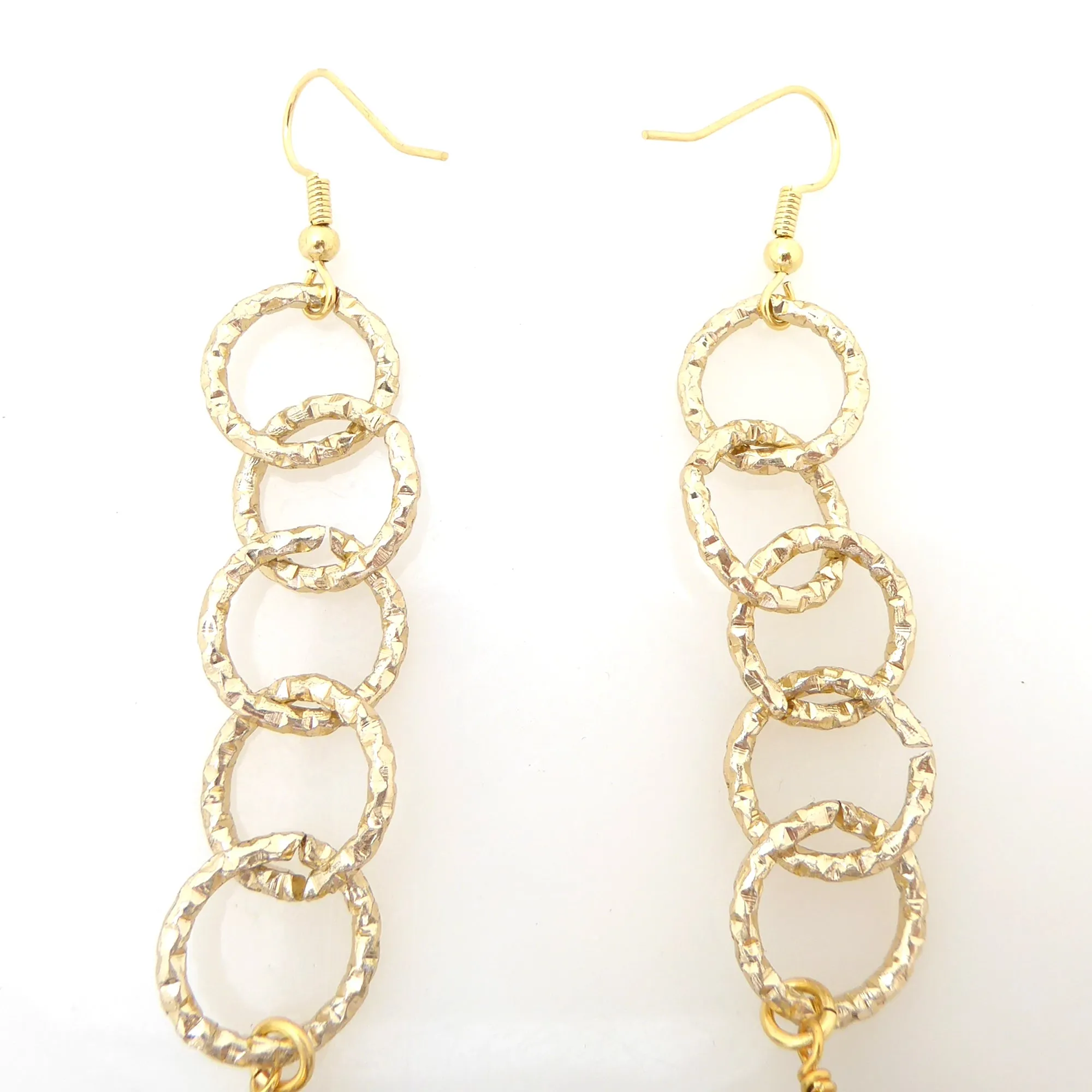 White jaguar earrings