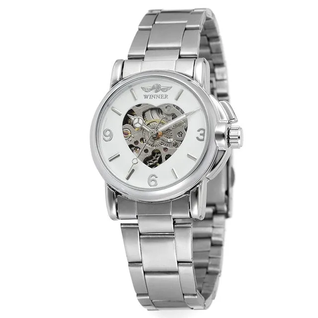 Winner Luxury Gold Watch Women Mechanical Watches Top Brand Luxury Clock Women's Automatic Watch Montre Femme relogio feminino