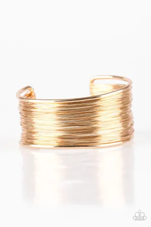 Wire Warrior Gold Paparazzi Bracelet