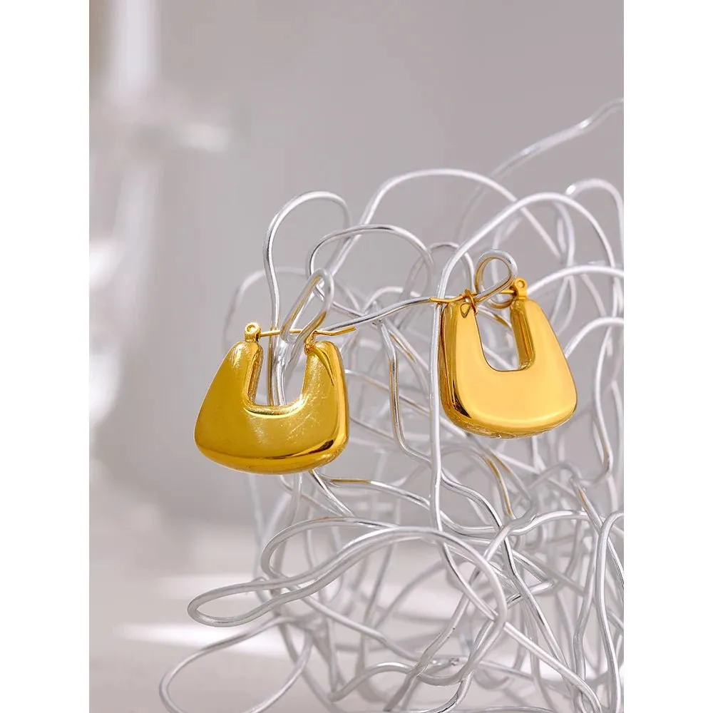 Women Statement Geometric Chunky Unusual Earrings