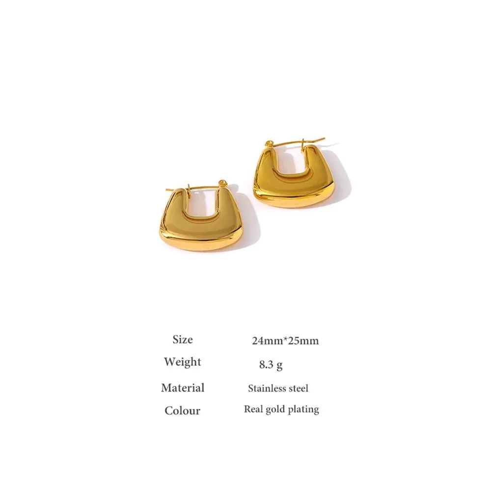 Women Statement Geometric Chunky Unusual Earrings