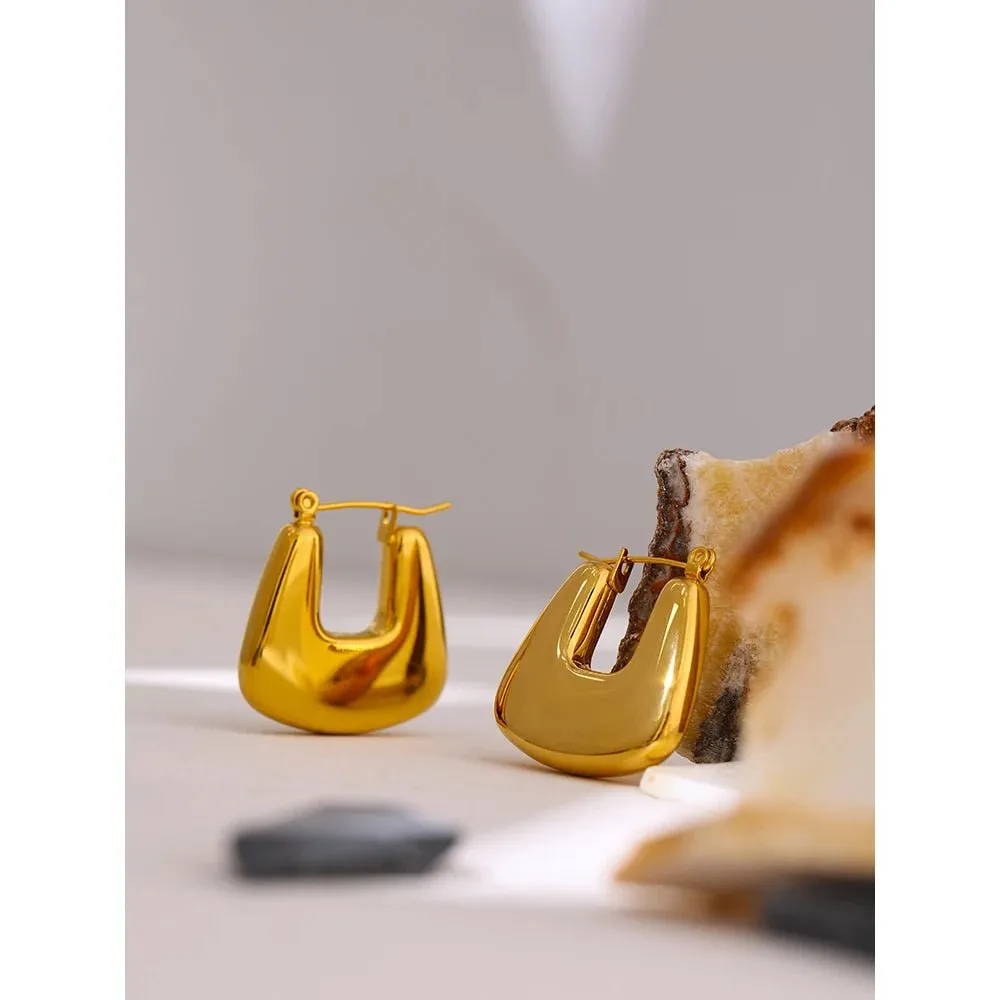 Women Statement Geometric Chunky Unusual Earrings