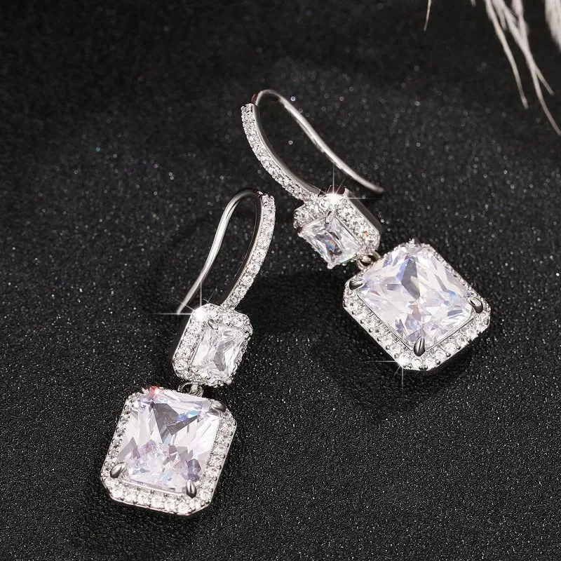 Women's Silver Temperament Dangle Earrings