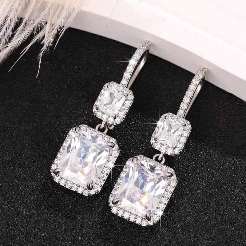 Women's Silver Temperament Dangle Earrings